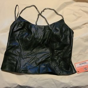 Vintage Harley Davidson Leather tank top